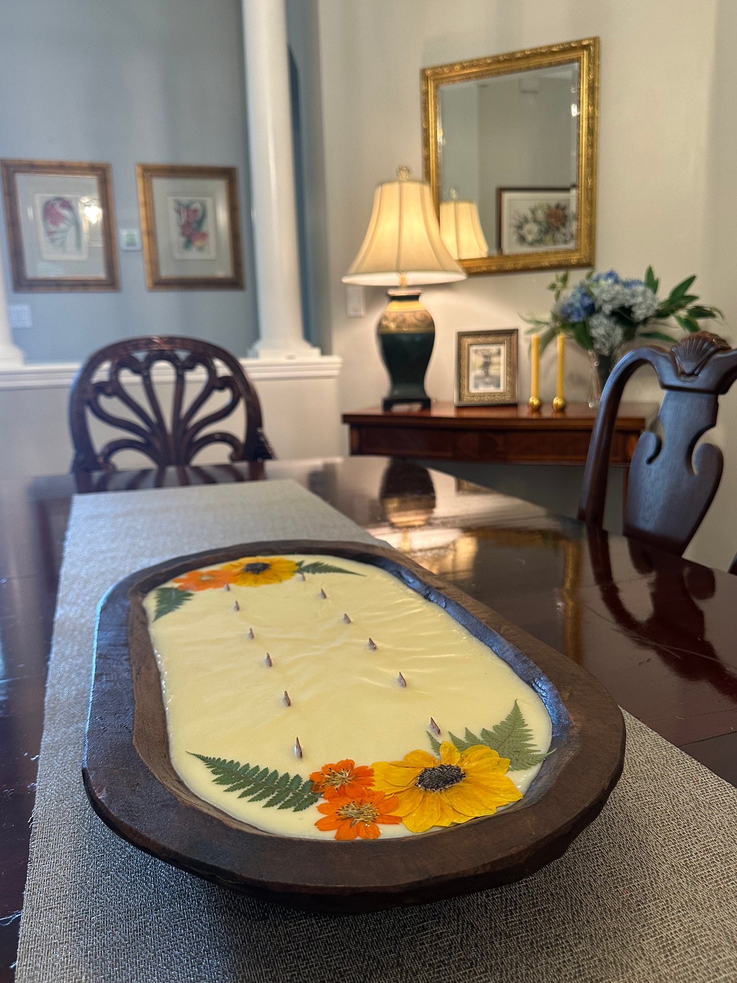 Centerpiece Dough Bowl Candle