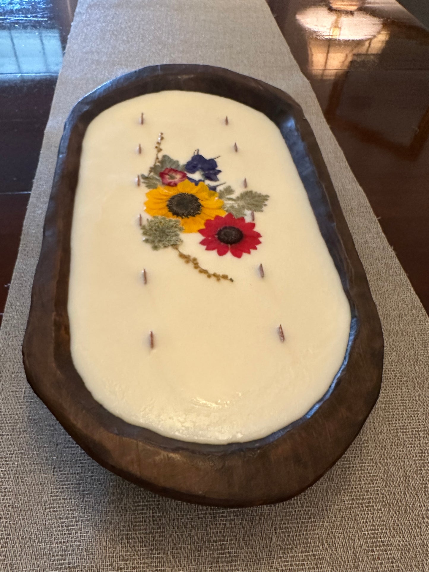 Centerpiece Dough Bowl Candle
