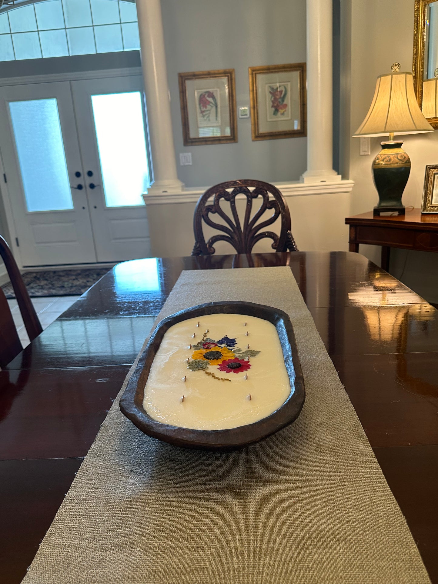 Centerpiece Dough Bowl Candle