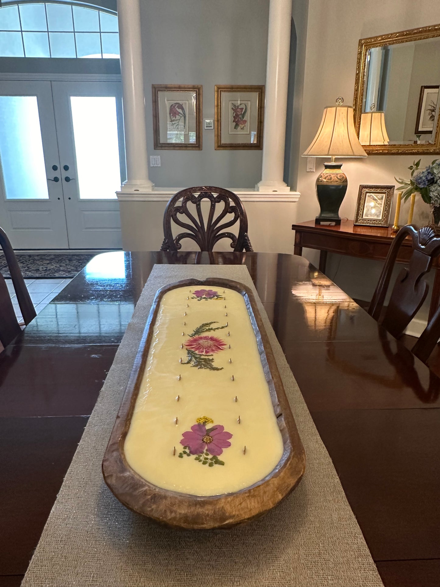 Large Centerpiece Dough Bowl Candle