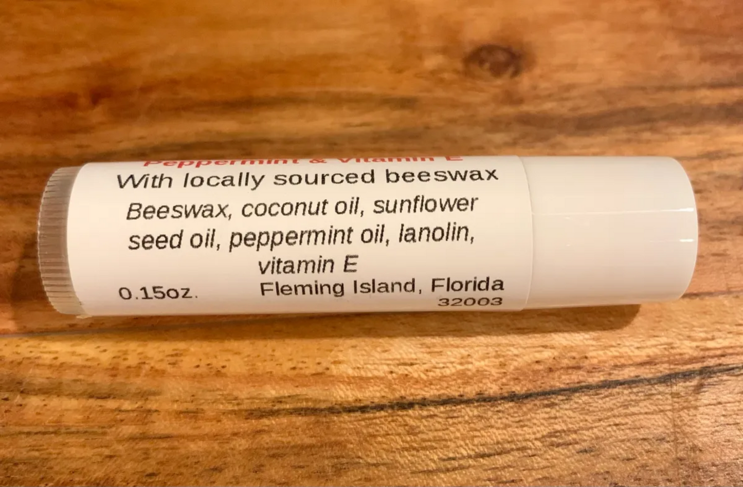 Beeswax Peppermint & Vitamin E Lip Balm