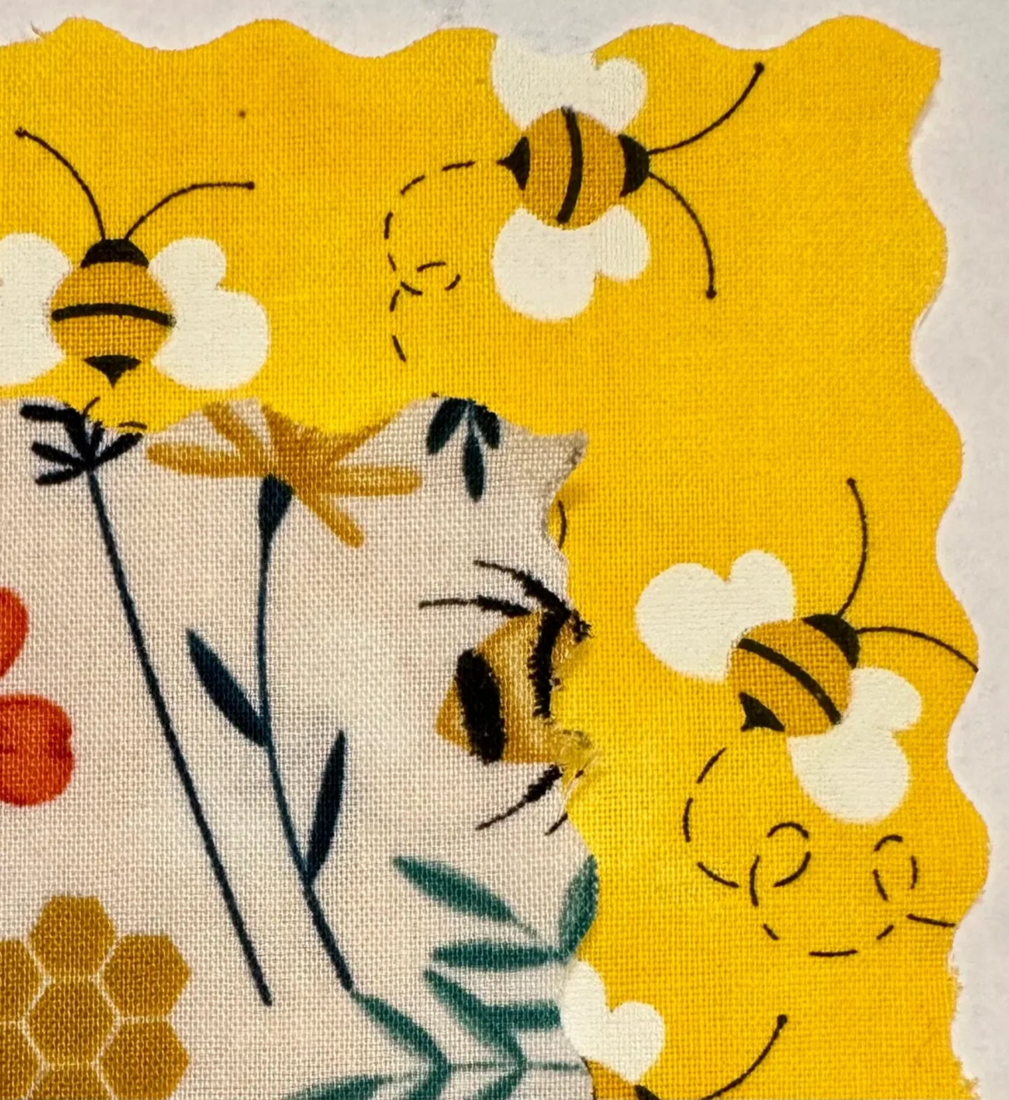 Bright Flower and Yellow Bee