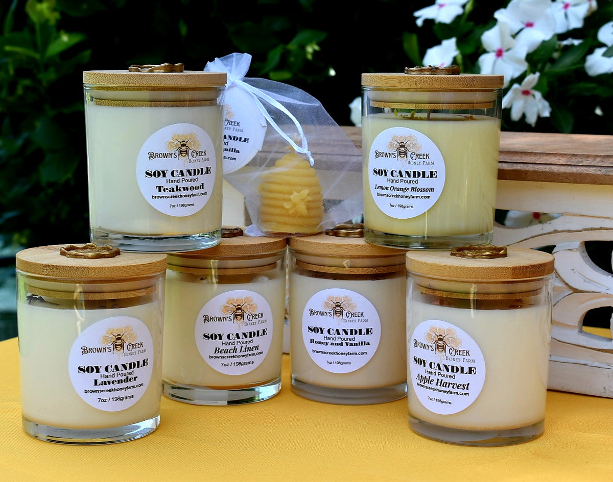 Glass Jar Candle with Bamboo Lid