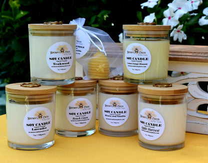 Glass Jar Candle with Bamboo Lid
