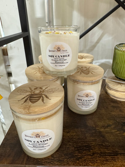 Glass Jar Candle with Bamboo Lid