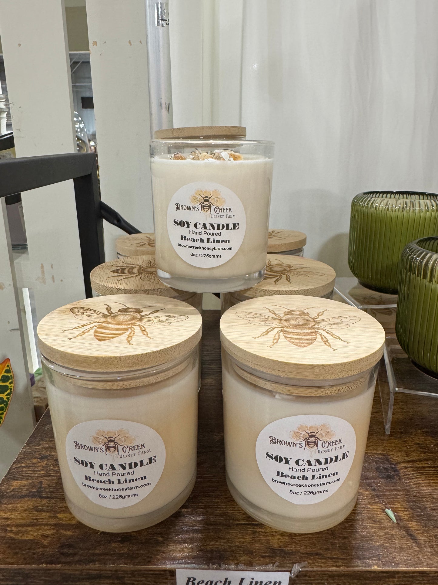 Glass Jar Candle with Bamboo Lid