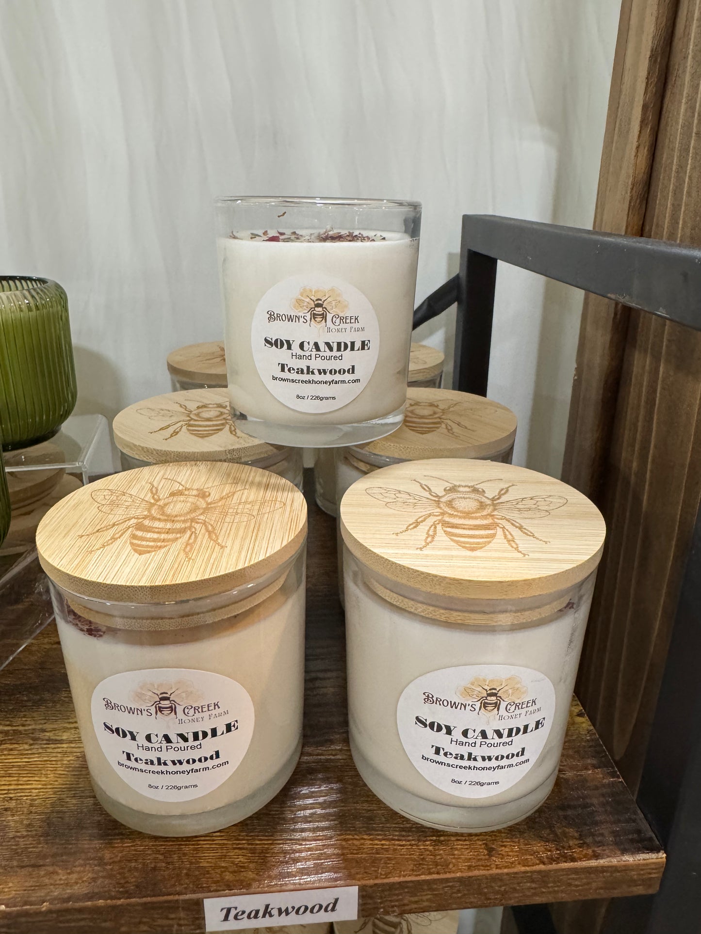 Glass Jar Candle with Bamboo Lid
