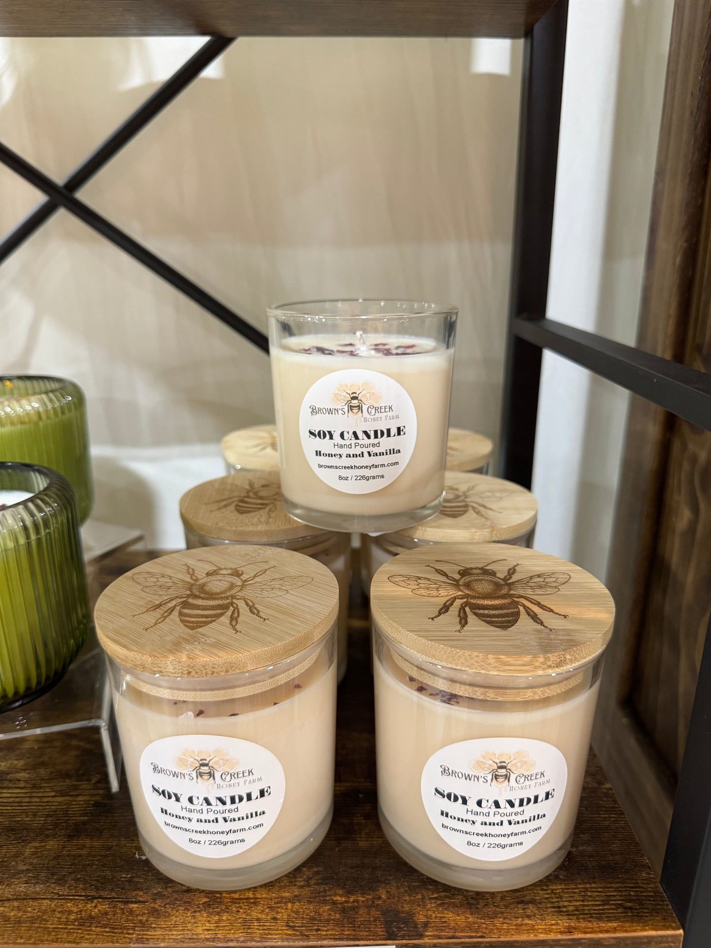 Glass Jar Candle with Bamboo Lid