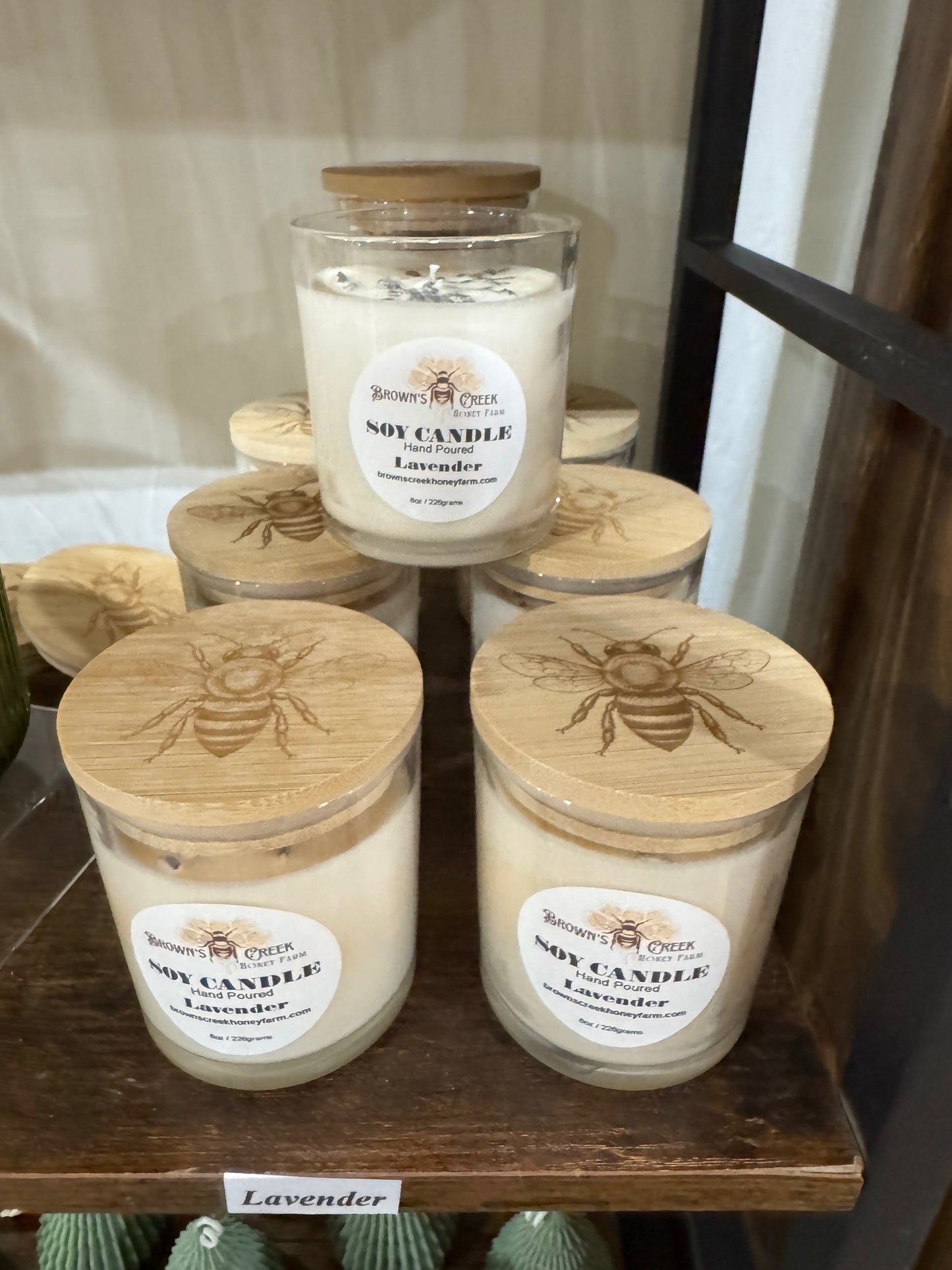 Glass Jar Candle with Bamboo Lid