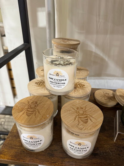 Glass Jar Candle with Bamboo Lid