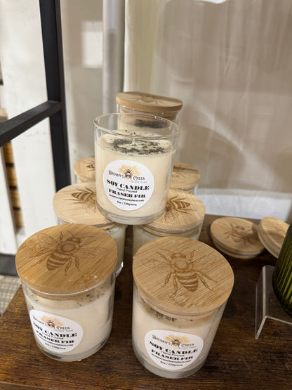 Glass Jar Candle with Bamboo Lid