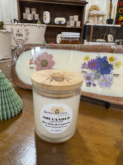 Glass Jar Candle with Bamboo Lid