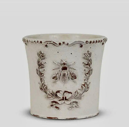 Embossed Bee in Crest Planter