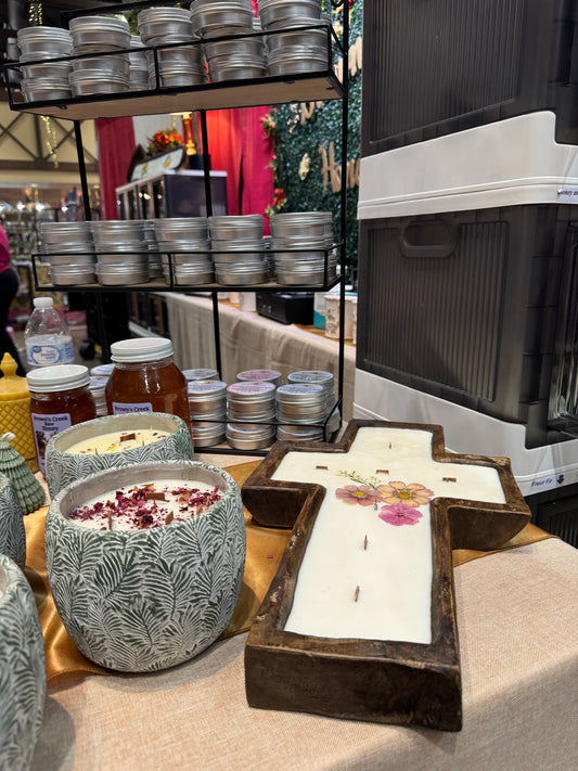 Cross Dough Bowl Candle