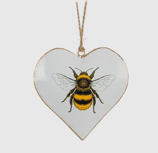 Bee Heart Christmas Ornament