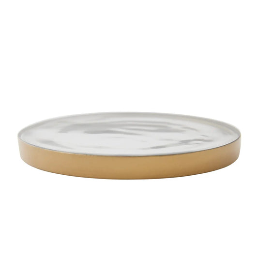 Gilded Glass Coaster for Accent Candle